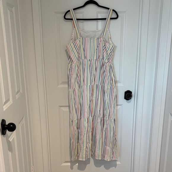 J. Crew Cream and Multicolor Striped Dress - Picture 4 of 5